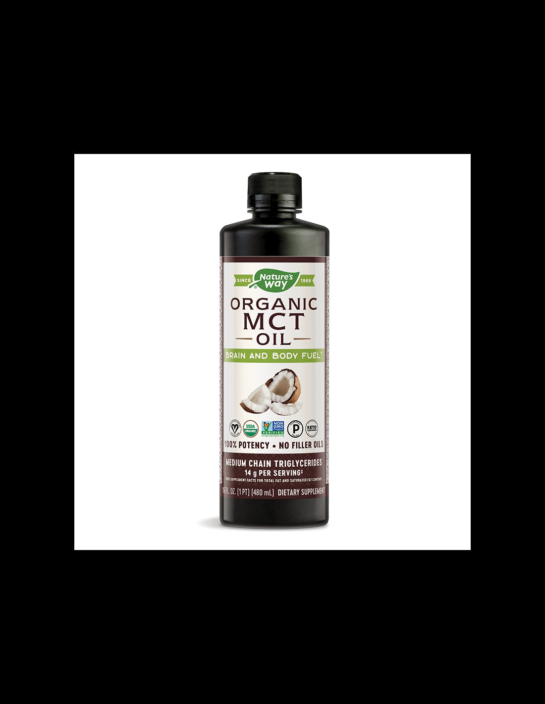 MCT Oil 100% Organic - 480 ml - Nutra Best Europe