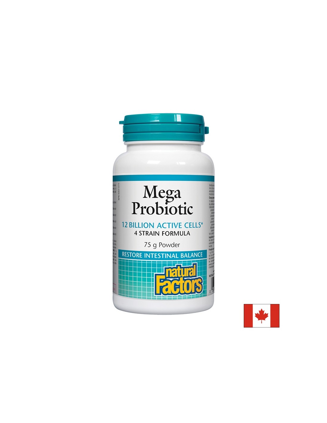 Mega Probiotic 12 Billion Active Probiotics - Powder - 75 grams - Nutra Best Europe