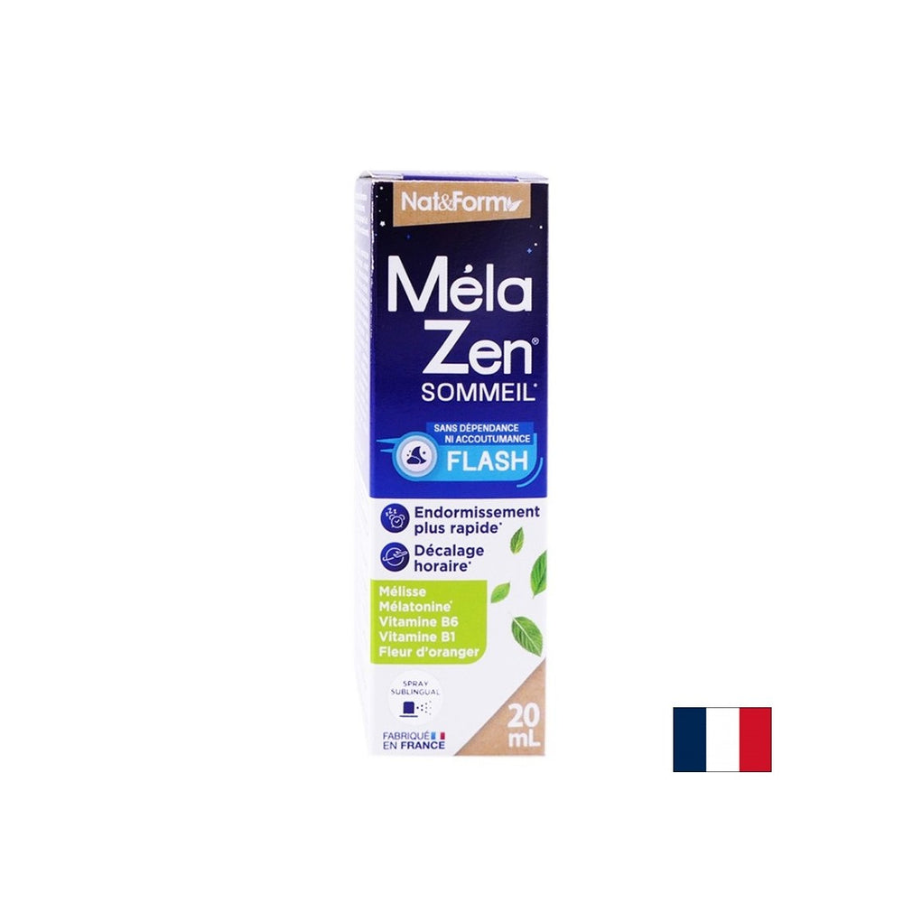 MelaZen® Sleep Spray with Melatonin, Lemon Balm, Orange Blossom and Vitamin B1 and B6, Oral Spray x 20 ml - Nutra Best Europe