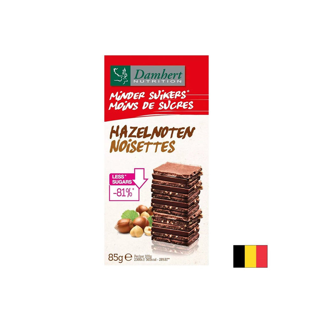 Milk chocolate with hazelnuts (sugar-free), 85 g - Nutra Best Europe