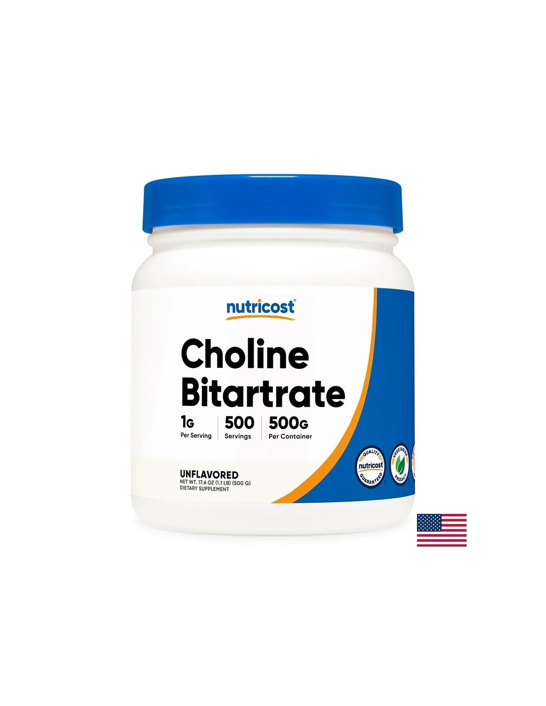 Brain function - Choline bitartrate (Vitamin B4), 500 g powder - Nutra Best Europe