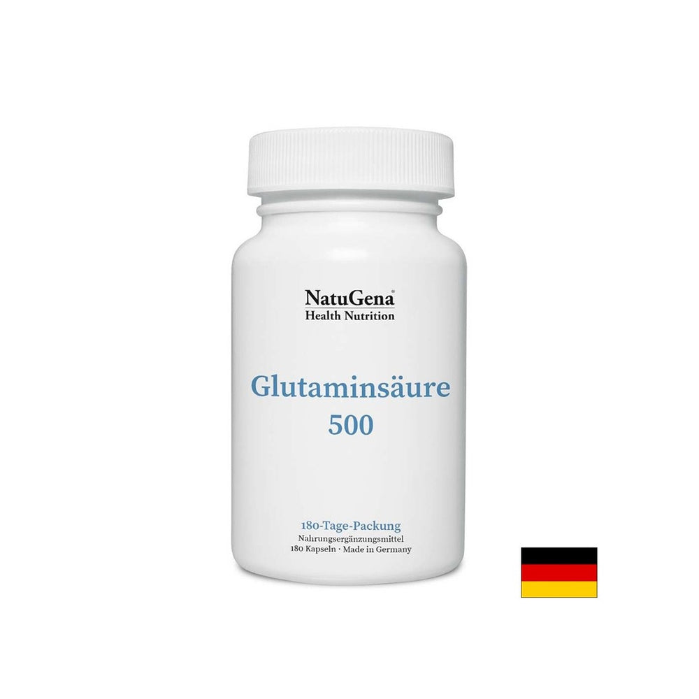 Muscle Function - Glutamic Acid, 500 mg x 180 capsules - Nutra Best Europe