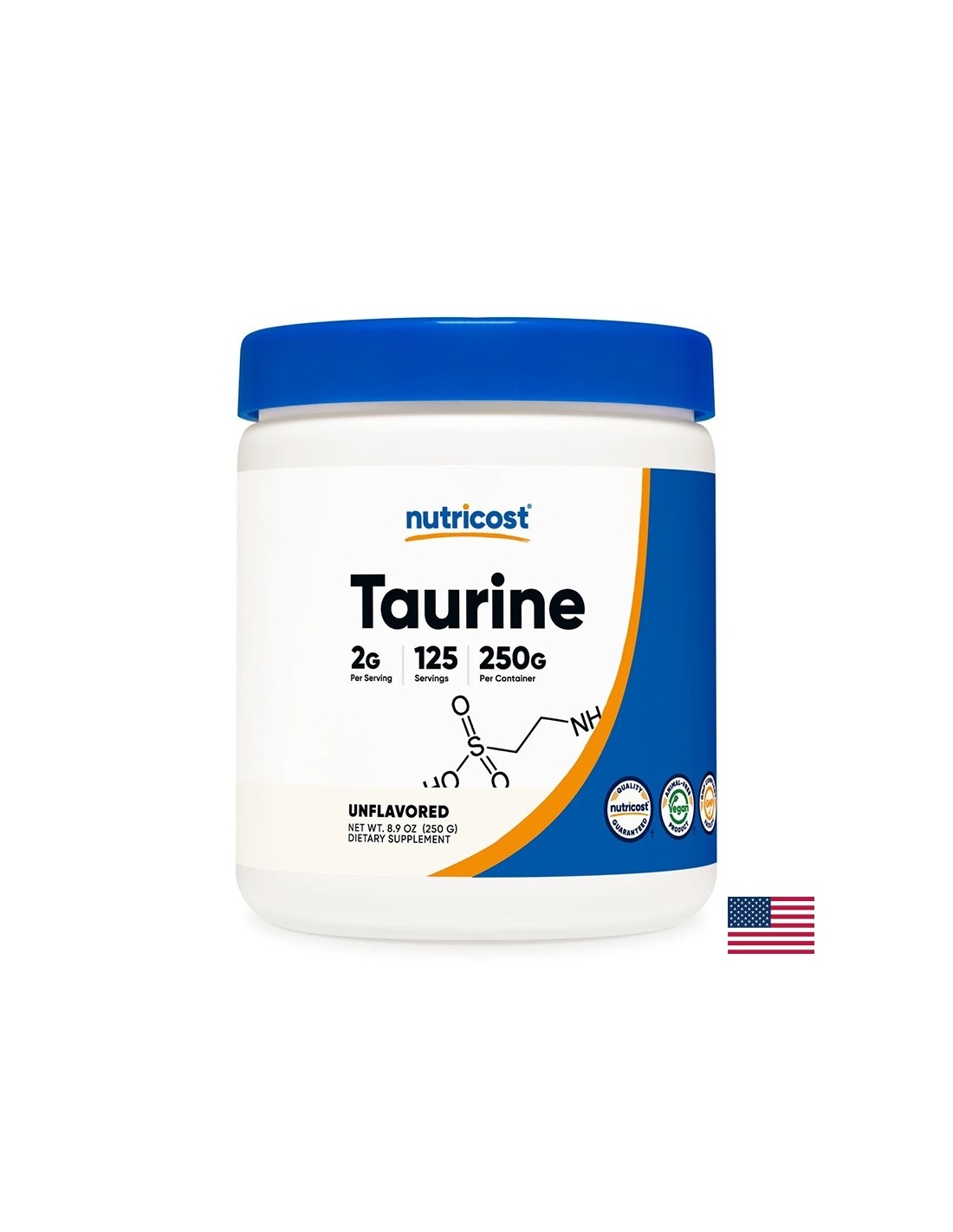 Muscle function and endurance - Taurine, 250 g, powder - Nutra Best Europe