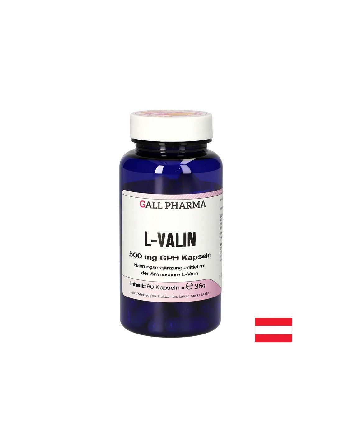 Muscle function - L-Valine, 500 mg x 60 capsules - Nutra Best Europe