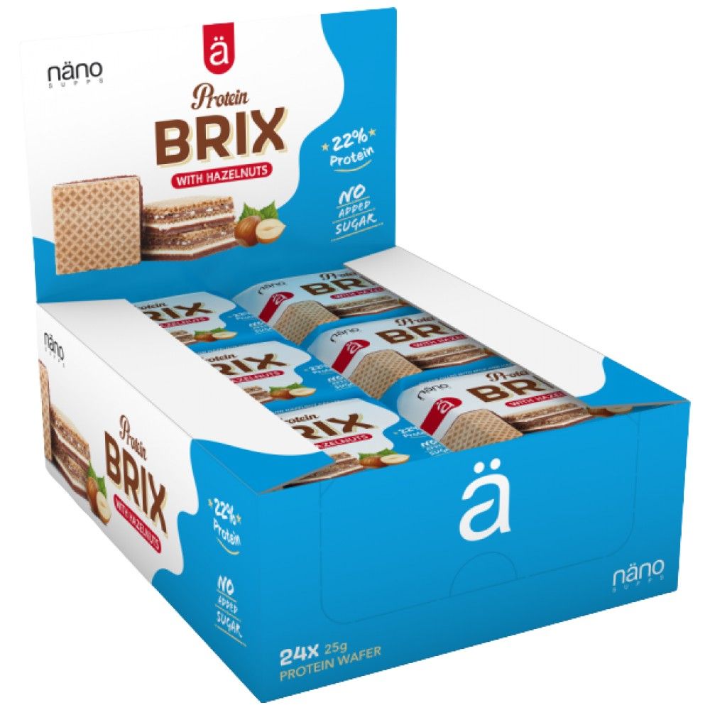 Protein Brix with Hazelnuts - 24 x 25 grams - Nutra Best Europe