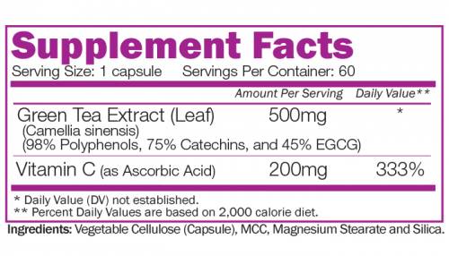 Advanced Green Tea Extract - 60 capsules - Nutra Best Europe