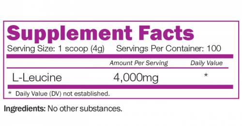 L-Leucine Powder - 400 grams - Nutra Best Europe