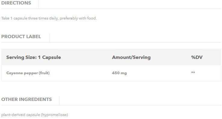 Cayenne Fruit 450 mg - 100 capsules - Nutra Best Europe