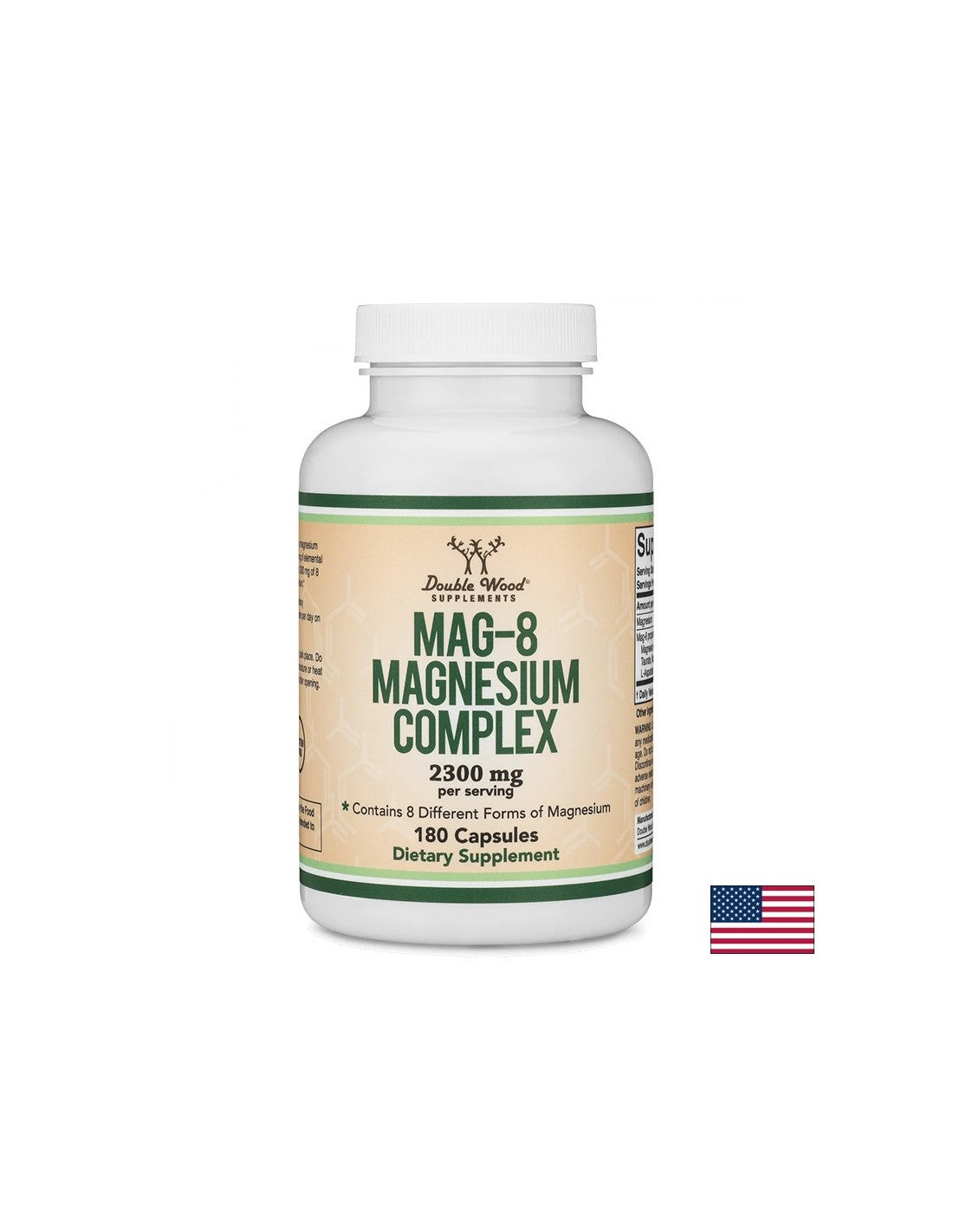Mag-8 Magnesium complex - 8 forms of magnesium Muscle, heart and neurological health, 142 mg, 180 capsules for 6 months intake - Nutra Best Europe