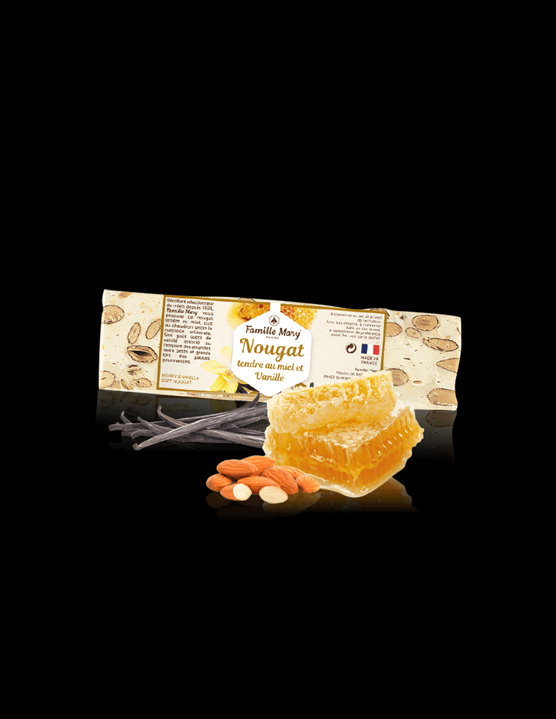 Tender nougat with honey, almonds and vanilla, 100 g - Nutra Best Europe