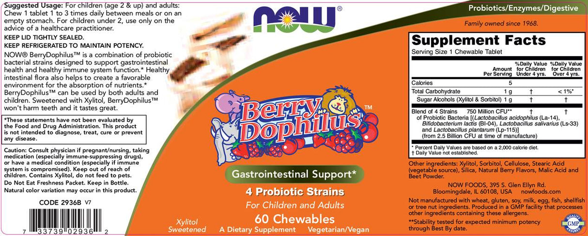 BerryDophilus - 60 Chewable Tablets - Nutra Best Europe