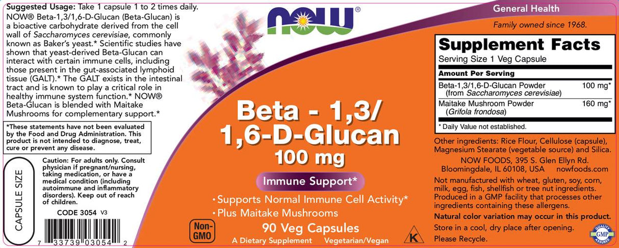 Beta 1,3/1,6 - D - Glucan - 100 mg - 90 capsules - Nutra Best Europe