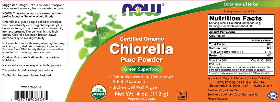 Chlorella Powder - 113 grams - Nutra Best Europe