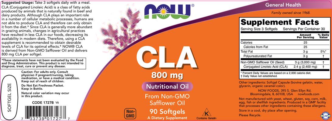 CLA 800 mg - 90 Softgels - Nutra Best Europe