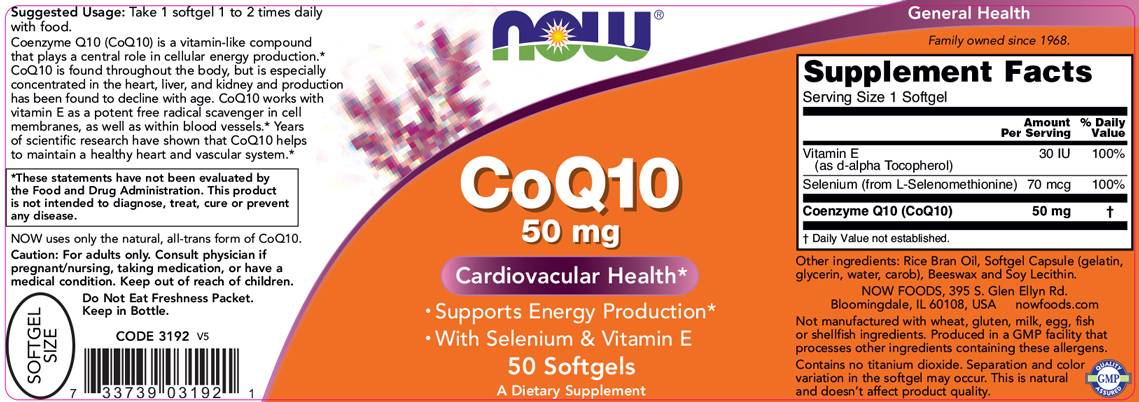 CoQ10 50 mg + Vitamin E - 50 Gel capsules - Nutra Best Europe