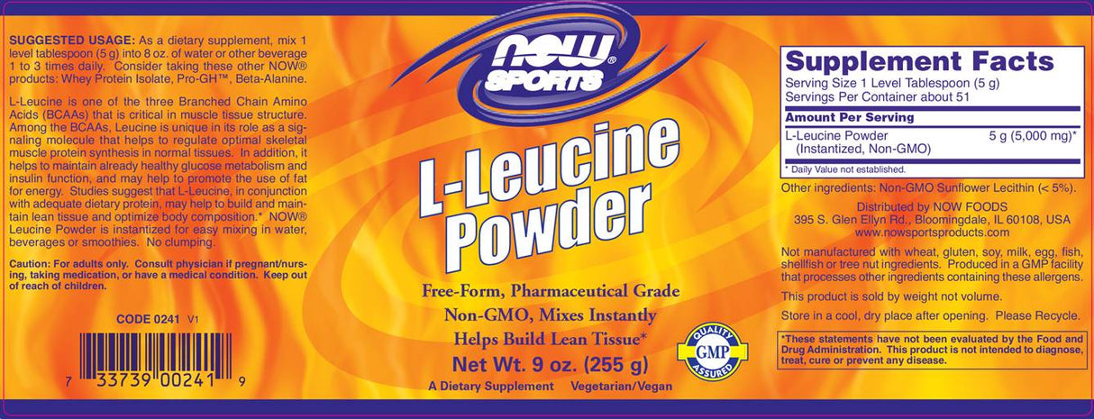 L-Leucine Powder - 255 grams - Nutra Best Europe