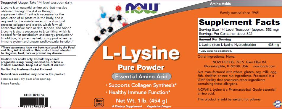 L-Lysine Powder - 454 grams - Nutra Best Europe