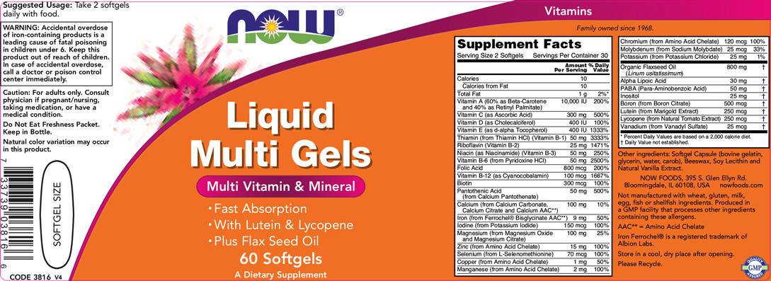 Liquid Multi Gels - 60 Gel capsules - Nutra Best Europe