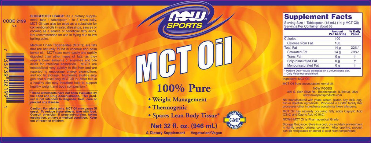 MCT Oil - 473 ml - Nutra Best Europe