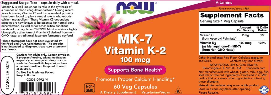 MK-7 Vitamin K-2 100 mcg - 60 capsules - Nutra Best Europe