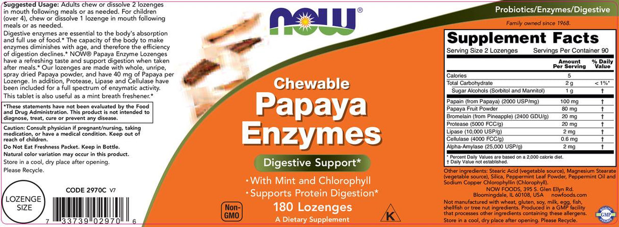 Papaya Enzymes - 360 Chewable Tablets - Nutra Best Europe