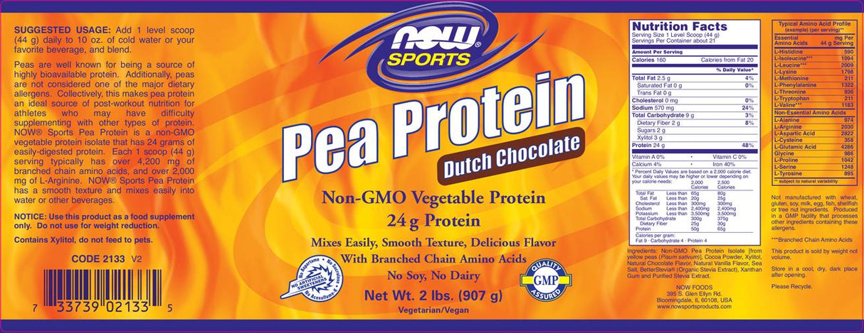 Pea Protein - 908 grams - Nutra Best Europe