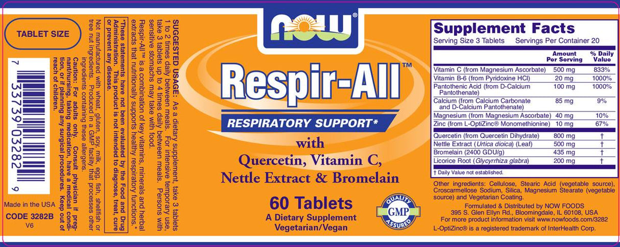 Respir-All - 60 Tablets - Nutra Best Europe