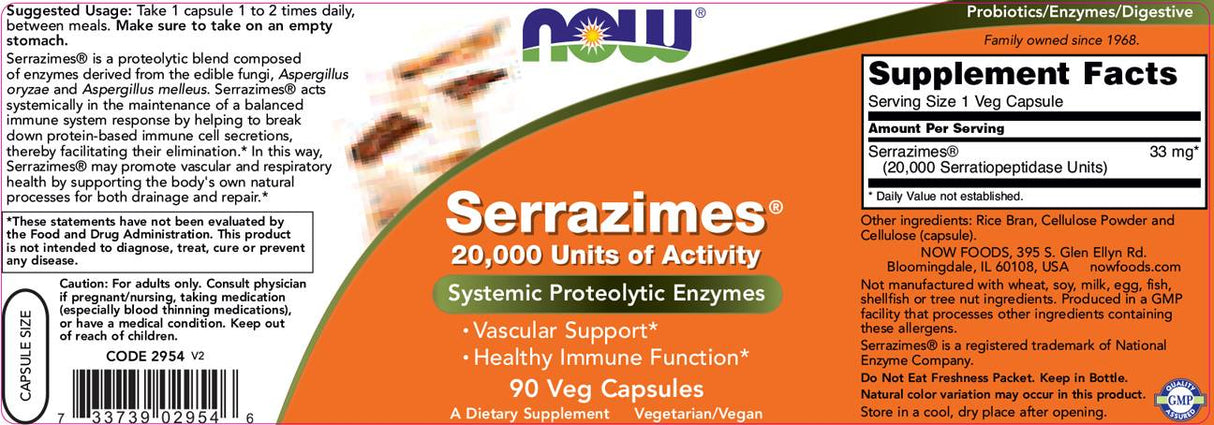 Serrazimes ® 20,000 Units / 90 VCaps. - 0 - Nutra Best Europe