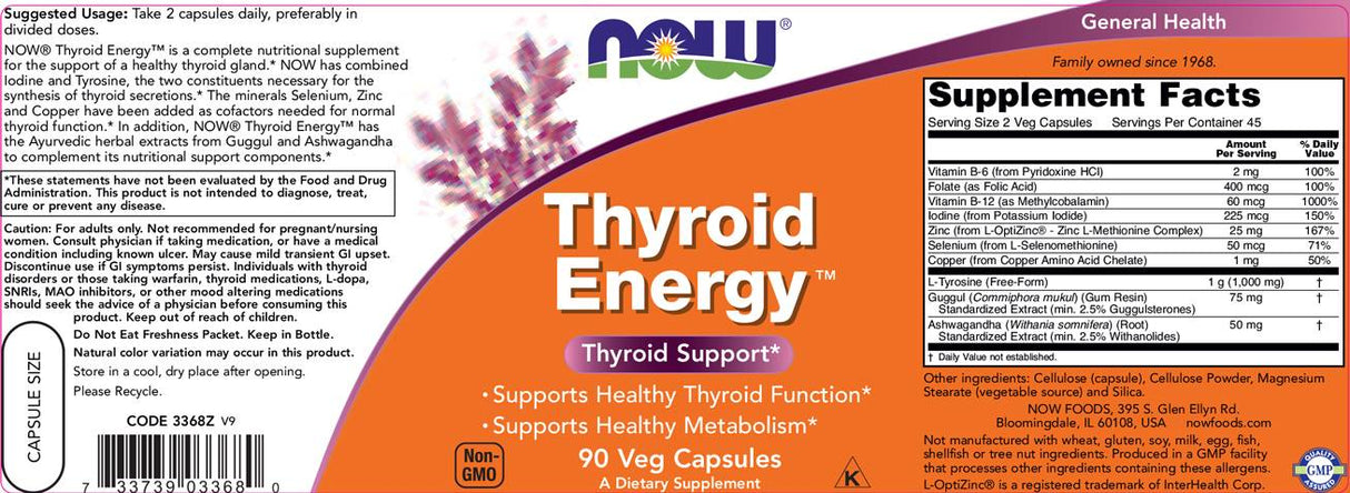 Thyroid Energy - 180 capsules - Nutra Best Europe
