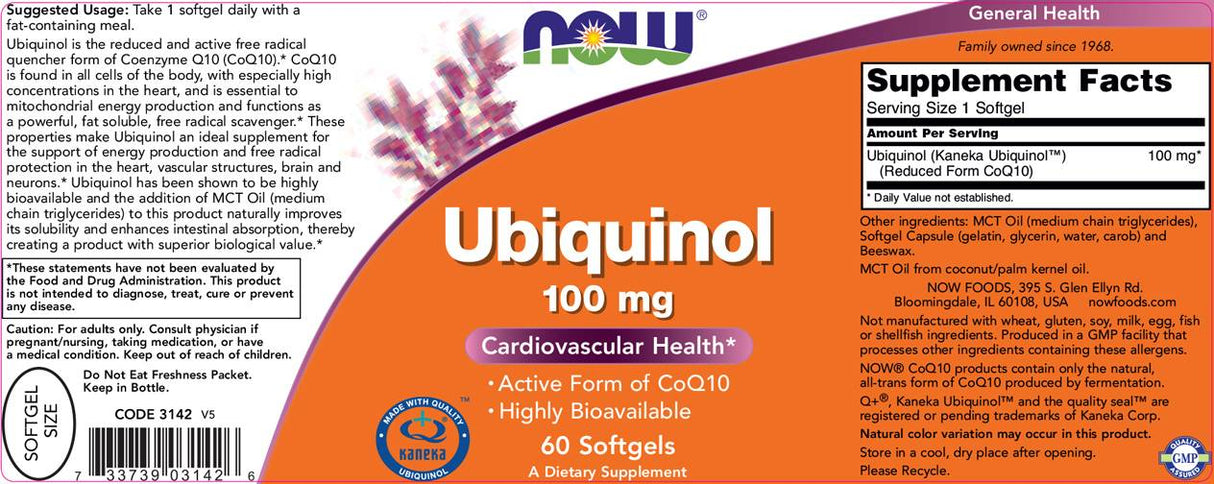 Ubiquinol 100 mg - 60 Gel Capsules - Nutra Best Europe