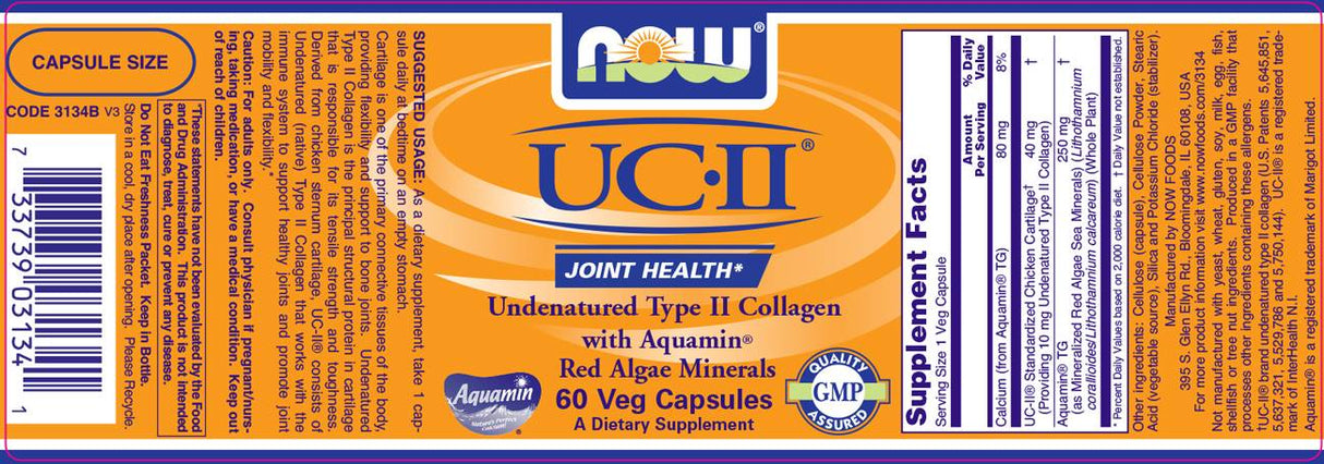 UC II / Type 2 Collagen 40 mg - 120 capsules - Nutra Best Europe