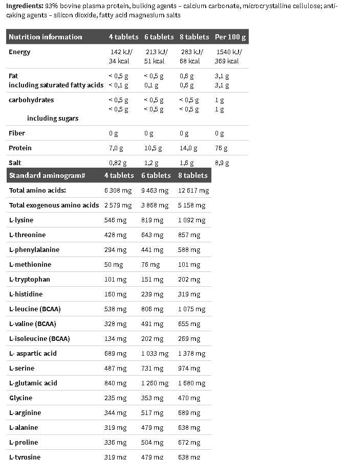 GOLD Beef-Pro PLASMA - 300 Tablets - Nutra Best Europe