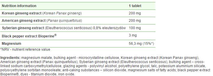 Gold Ginseng - 30 Tablets - Nutra Best Europe