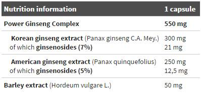 PLATINUM GINSENG™ SPORT EDITION 550 mg - 60 capsules - Nutra Best Europe