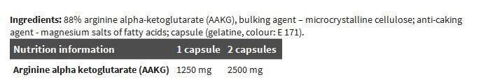 AAKG Extreme 1250 Mega Caps - 120 capsules - Nutra Best Europe