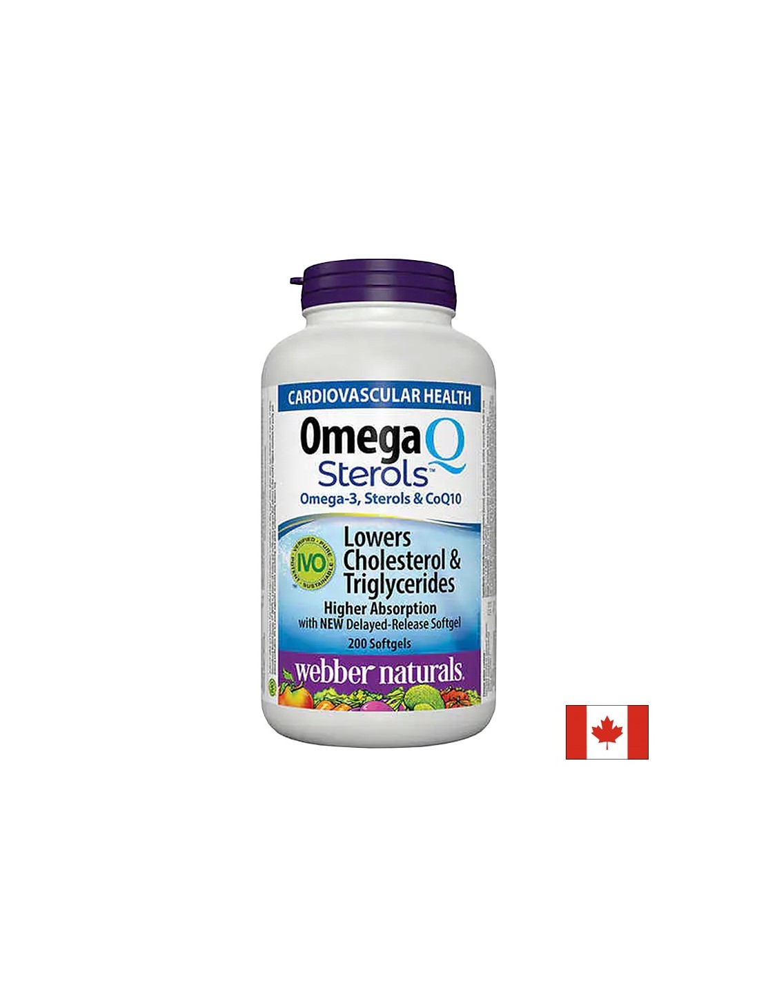 Omega-3, plant sterols and coenzyme Q10 - Omega Q Sterols, 200 softgel capsules - Nutra Best Europe