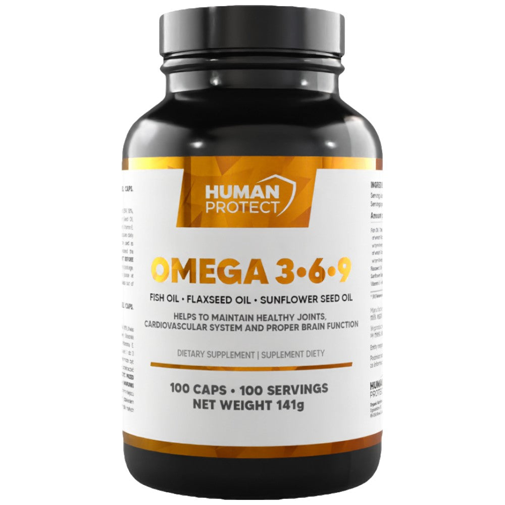 Omega 3-6-9 | with Fish Oil, Flax Oil & Sunflower Oil - 100 capsules - Nutra Best Europe