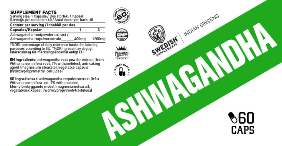 Ashwagandha Extract 400 mg - 60 capsules - Nutra Best Europe