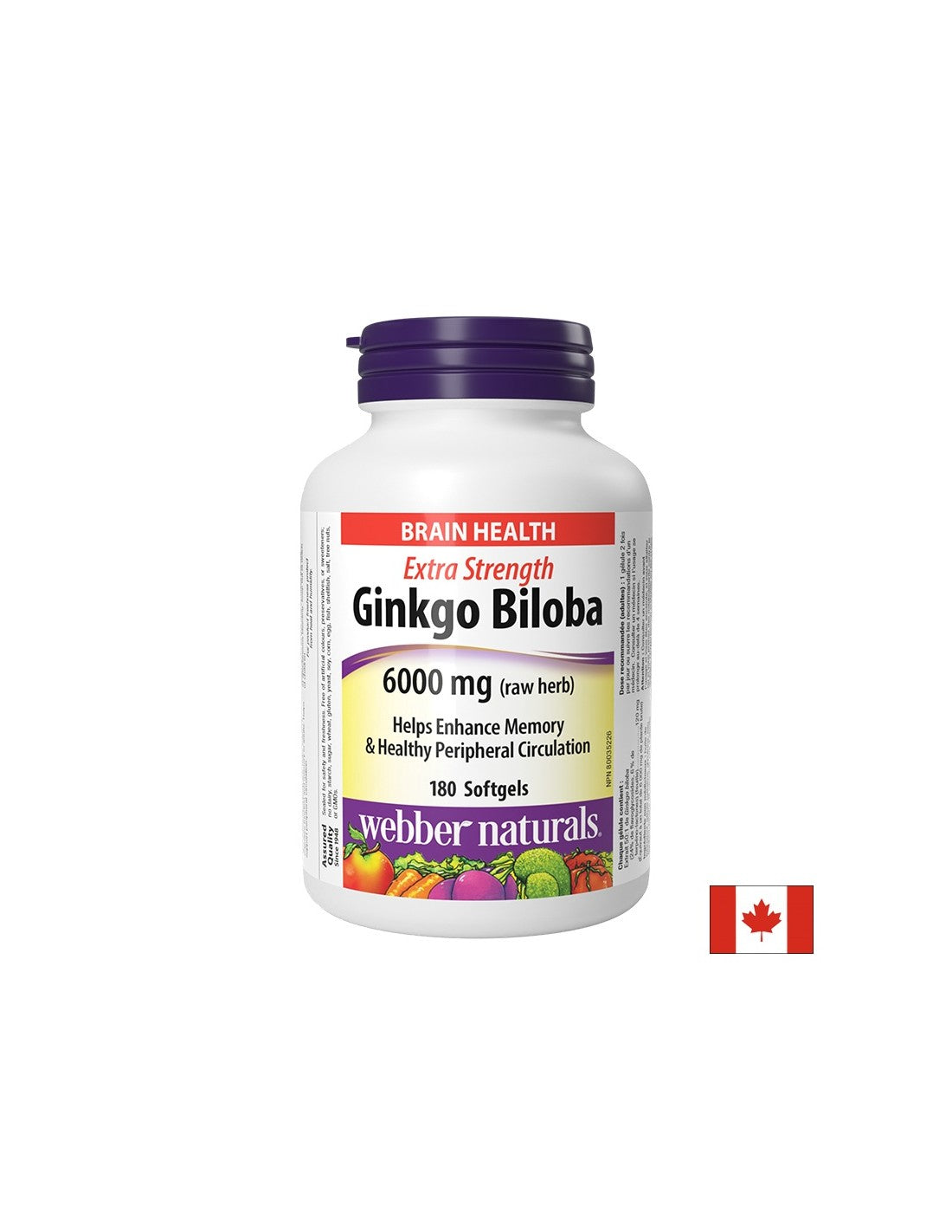 Memory and Concentration - Ginkgo Biloba, 120 mg x 180 softgel capsules - Nutra Best Europe
