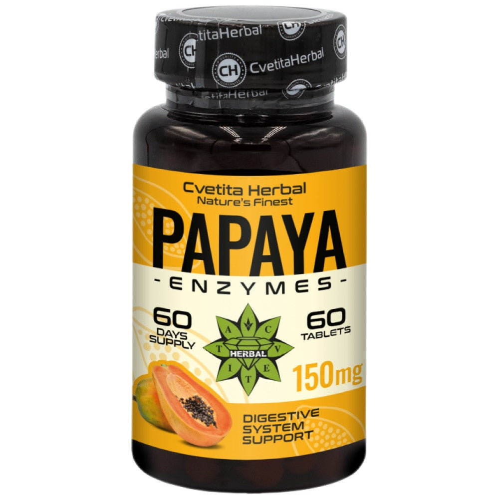 Papaya Enzymes - 60 Tablets - Nutra Best Europe