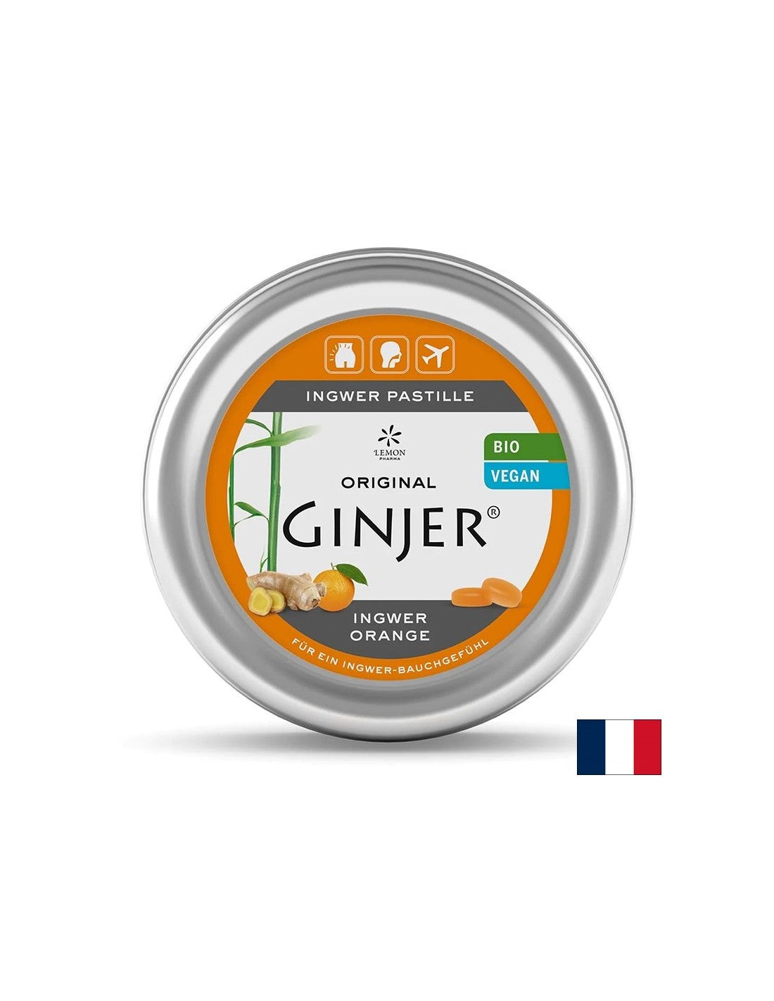 Lozenges with Ginger and Orange, 40 g Lemon Pharma - Nutra Best Europe