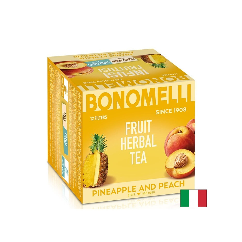 Fruit tea with pineapple and peach - Juicy taste and tropical delight, 12 sachets - Nutra Best Europe