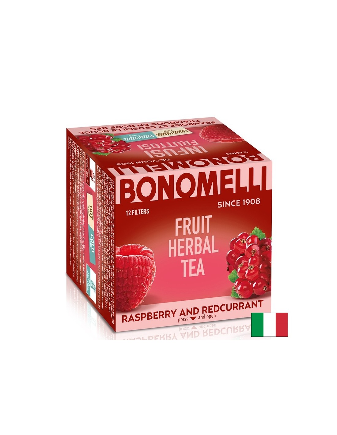 Fruit tea with raspberries and red currants – Natural freshness, 12 sachets - Nutra Best Europe
