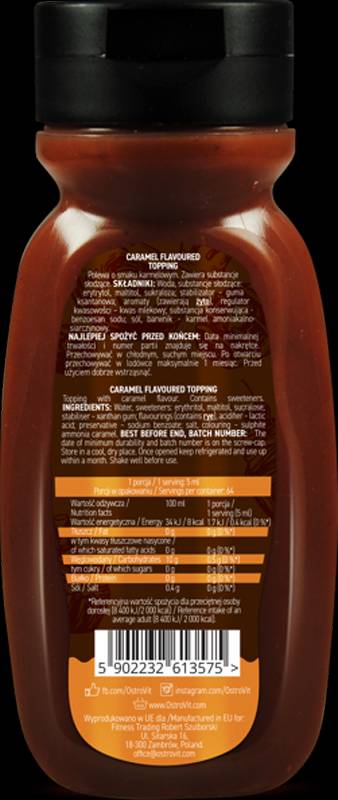Caramel Syrup / Zero Calorie 320 ml - Nutra Best Europe