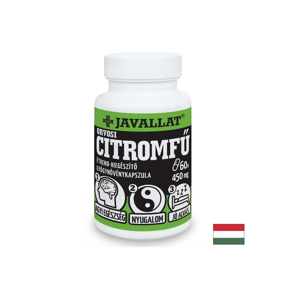 For stress and insomnia - Lemon balm (leaf), 450 mg x 60 capsules - Nutra Best Europe