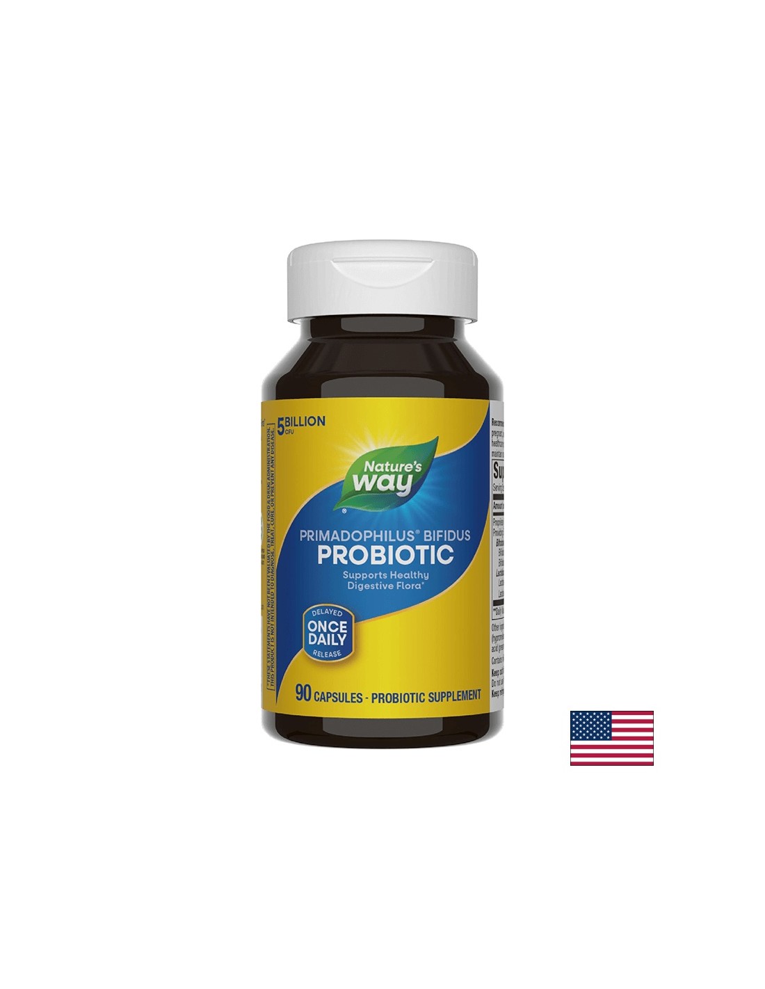 Probiotic Primadophilus Bifidus - Primadophilus Bifidus - colon health, 5 billion active probiotics, 90 capsules - Nutra Best Europe