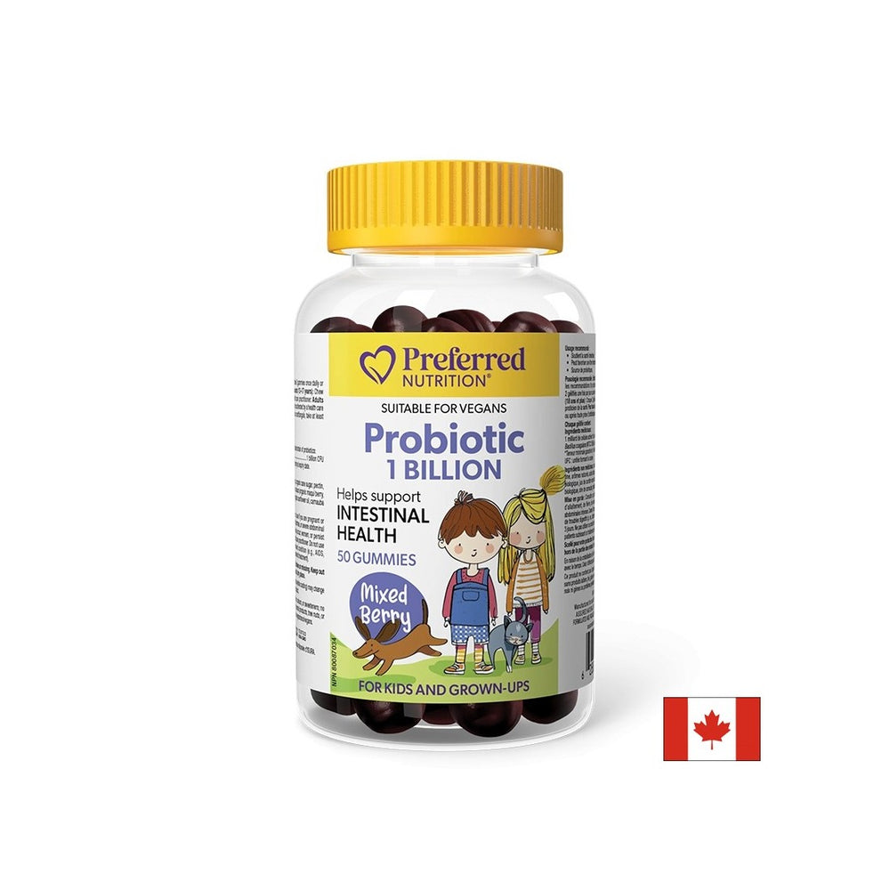 Probiotic for children and adolescents, 1 billion active cultures - good digestion and immunity, 50 fruit-flavored jelly tablets - Nutra Best Europe