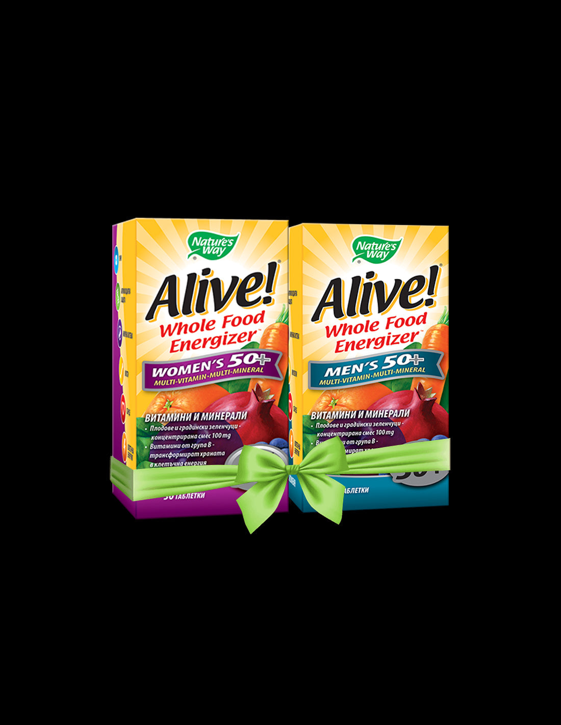 Promo package Multivitamins Alive! tablets for women 50+ and men 50+ - Nutra Best Europe