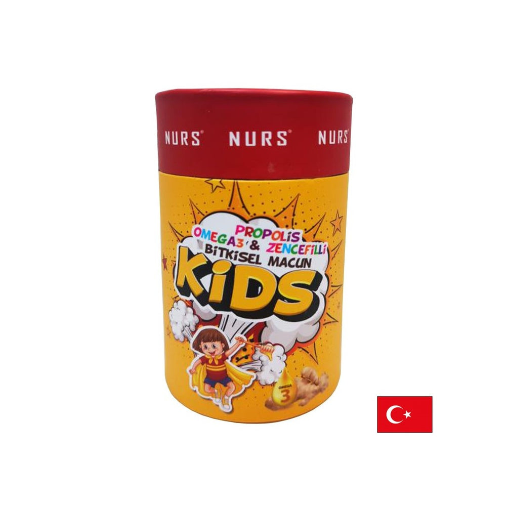 Propolis, Omega 3 and Ginger in herbal paste for children, 240 g - Nutra Best Europe