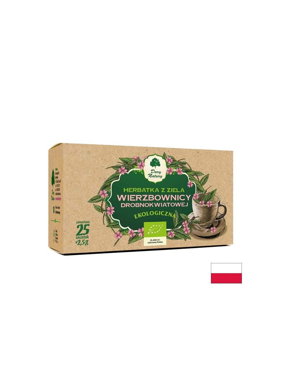 Prostate and urinary tract - Small-flowered willow tea Bio, 25 filter bags - Nutra Best Europe